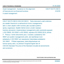 CSN P ISO/TS 55010 - Asset management - Guidance on the alignment of ...
