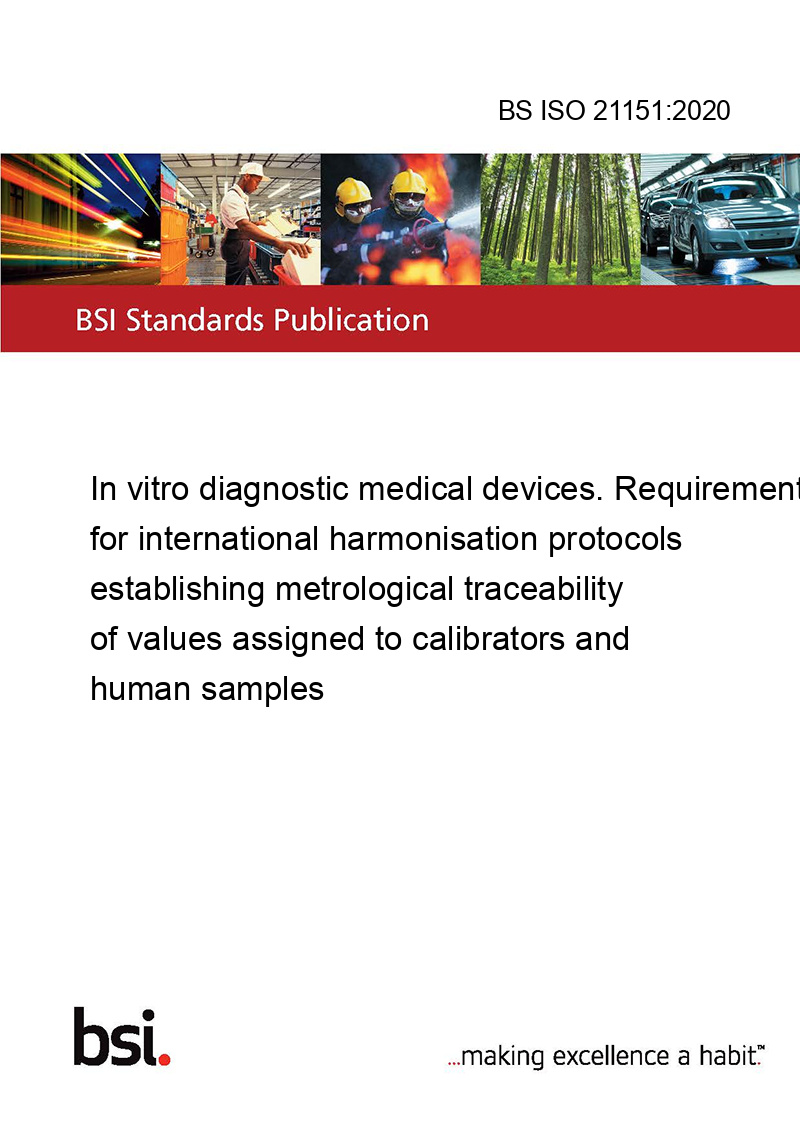 BS ISO 211512020 In vitro diagnostic medical devices. Requirements for